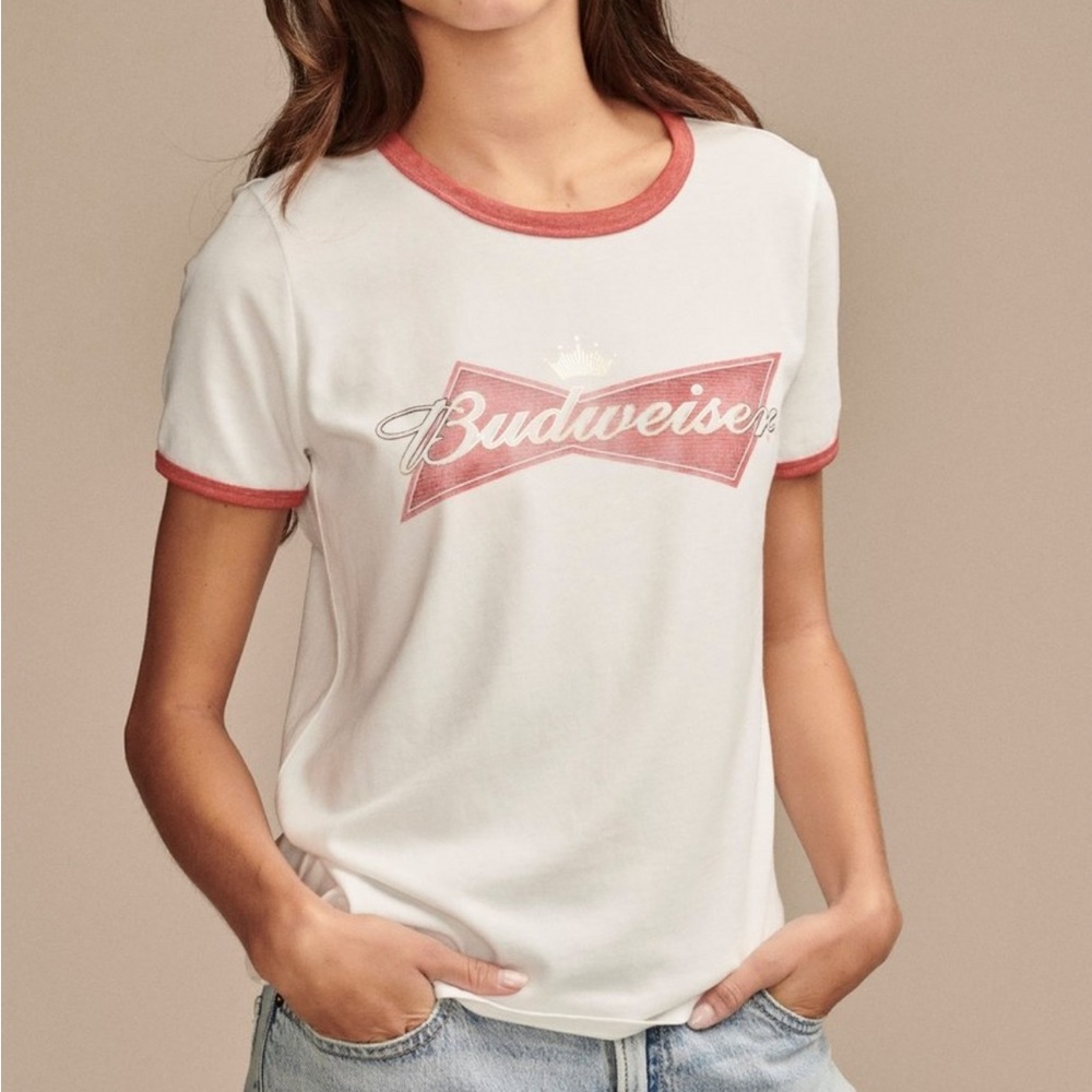 Lucky Brand Budweiser Ringer Classic Crew